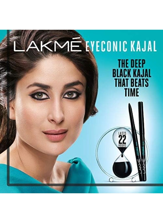 Lakme Eyeconic Kajal, Black Matte Finish, Water Proof, Smudge Proof, Lasts Upto 22 Hrs, 0.35 G - Image 3